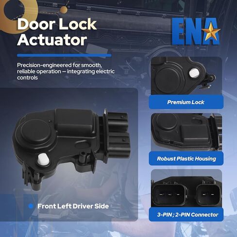 ENA Set of 2 Front Right and Left Door Lock Actuator Compatible with Honda Acura RSX Accord Civic Element Odyssey Pilot CR-V 2001-2011 Replacement for 72155-S5P-A11 72115-S6A-J01 746-301 746-302 in Saudi Arabia