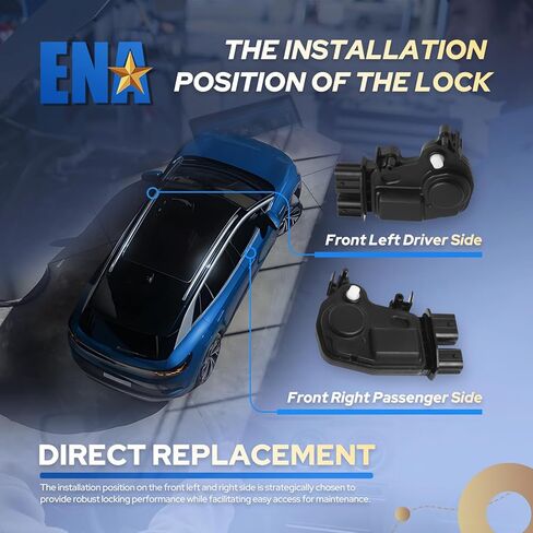 ENA Set of 2 Front Right and Left Door Lock Actuator Compatible with Honda Acura RSX Accord Civic Element Odyssey Pilot CR-V 2001-2011 Replacement for 72155-S5P-A11 72115-S6A-J01 746-301 746-302 in Saudi Arabia
