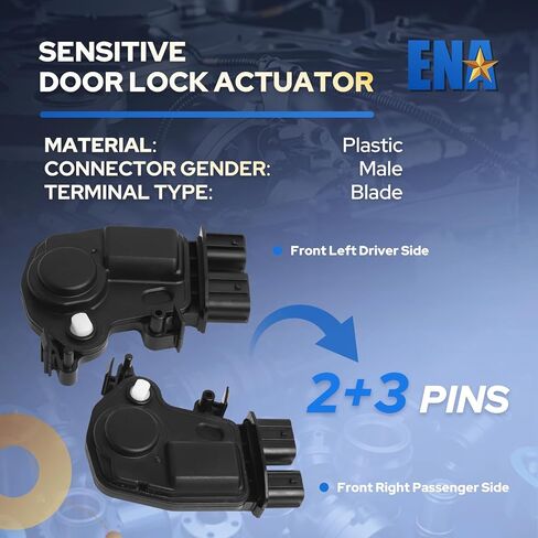 ENA Set of 2 Front Right and Left Door Lock Actuator Compatible with Honda Acura RSX Accord Civic Element Odyssey Pilot CR-V 2001-2011 Replacement for 72155-S5P-A11 72115-S6A-J01 746-301 746-302 in Saudi Arabia
