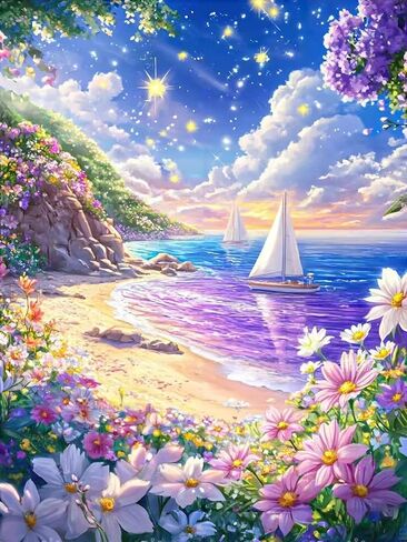 Possoco Sea Turtle Diamond Art Kits for Adults Beginner, Beach Cute Turtles 5D Diamond Painting Kits for Adults, DIY Round Full Drill Gem Art Painting and Crafts for Gift Home Wall Decor 14x14 Inch in Saudi Arabia