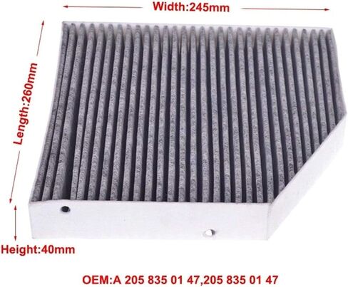 Car Air Conditioning Filter for Benz C-KLASSE W205 A205 2058350147 Interior Car Air Cabin Air Filters Air Conditioning Inlet Filter Replacement in Saudi Arabia