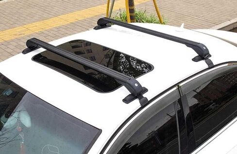 Cross Bars Crossbar Roof Rack Cargo Rack Luggage Bars Fits for Hyundai Elantra 2021-2025 Roof Racks Aluminum Crossbar Roof Rail Bar 2PCS (Black) in Kuwait