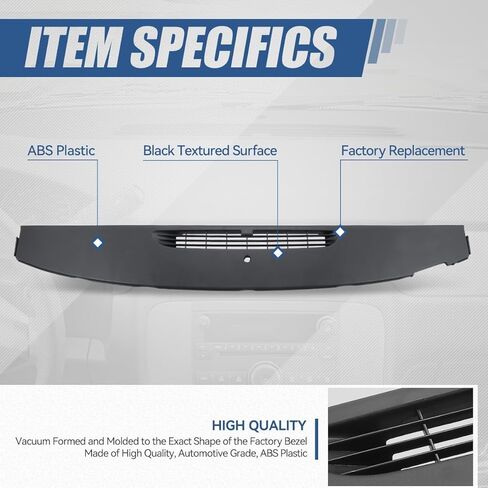 Auto Dynasty Factory Style Upper Dash Panel Trim Compatible with Cadillac Escalade Silverado Sierra Tahoe Yukon 2007-2014, Textured Black in Saudi Arabia