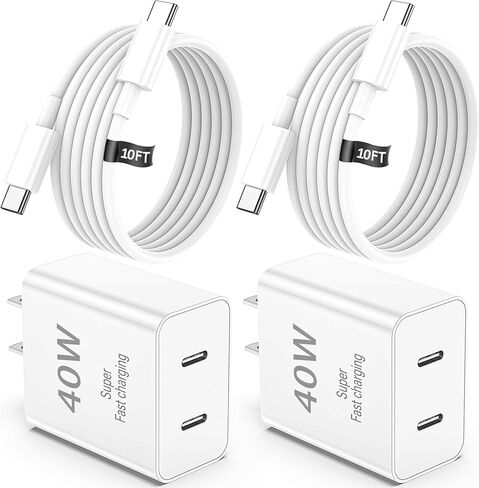 for iPhone 15 Charger, USB C Charger for iPhone 15/15 Plus/Pro Max, for iPad Pro 12.9/11 inch, for iPad Air 5th/4th, 20w Fast Charger Block with 6FT USB C to C Cable in Saudi Arabia