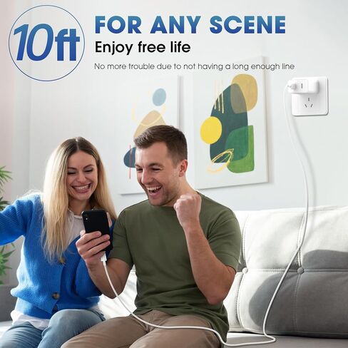 for iPhone 15 Charger, USB C Charger for iPhone 15/15 Plus/Pro Max, for iPad Pro 12.9/11 inch, for iPad Air 5th/4th, 20w Fast Charger Block with 6FT USB C to C Cable in Saudi Arabia