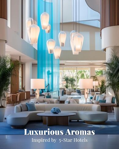 VTS Hotel Scented Essential Oils Set with Waterless Oil Diffuser, Aromatherapy Essential Oil Blends for Diffusers for Home, Luxury Hotel Scents - Inspired by 5 Star Hotels, Air Freshener Room Diffuser in Kuwait