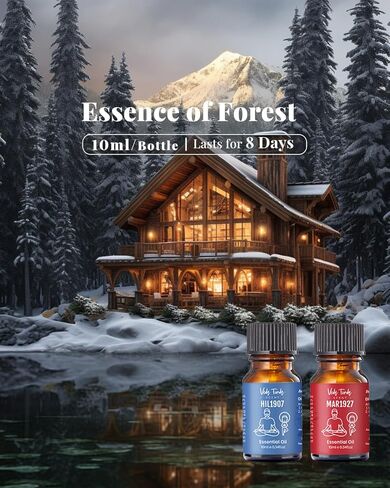 VTS Hotel Scented Essential Oils Set with Waterless Oil Diffuser, Aromatherapy Essential Oil Blends for Diffusers for Home, Luxury Hotel Scents - Inspired by 5 Star Hotels, Air Freshener Room Diffuser in Kuwait