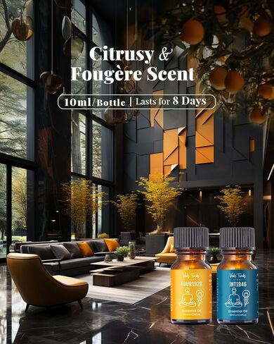 VTS Hotel Scented Essential Oils Set with Waterless Oil Diffuser, Aromatherapy Essential Oil Blends for Diffusers for Home, Luxury Hotel Scents - Inspired by 5 Star Hotels, Air Freshener Room Diffuser in Kuwait