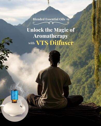 VTS Hotel Scented Essential Oils Set with Waterless Oil Diffuser, Aromatherapy Essential Oil Blends for Diffusers for Home, Luxury Hotel Scents - Inspired by 5 Star Hotels, Air Freshener Room Diffuser in Kuwait