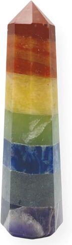 الجملةGemShop 3 بوصة العقيق الأحجار الكريمة المسلة برج جامبو الوجه هالة روك كريستال الطبيعية مصقول الأرض عصا الروح in Kuwait