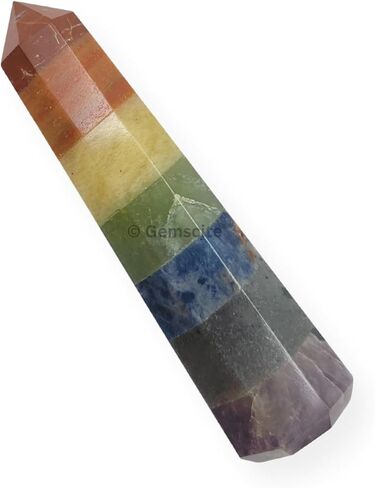 الجملةGemShop 3 بوصة العقيق الأحجار الكريمة المسلة برج جامبو الوجه هالة روك كريستال الطبيعية مصقول الأرض عصا الروح in Kuwait