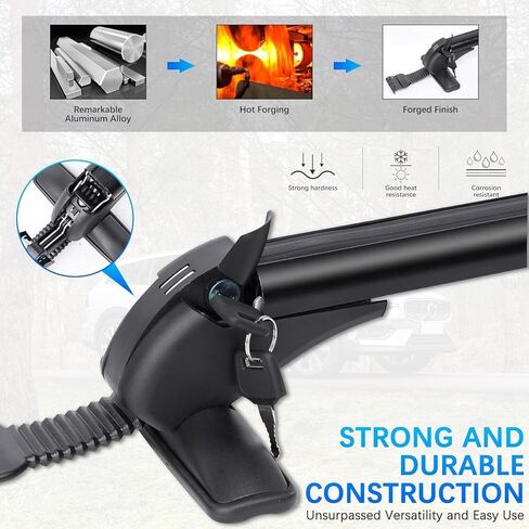 قطعتين من العارضة المتقاطعة تناسب هيونداي إلنترا 2021-2025 لرف سقف السيارة مع العارضة للقفل، أسود in Kuwait