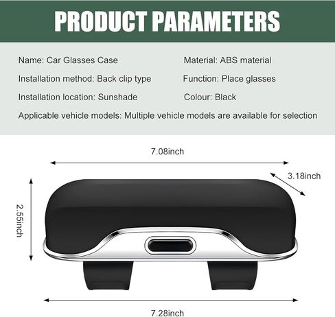 Sunglass Holder for Car Visor, Multi-Functional Auto Sun Visor Eyeglass Holder, Shockproof Dustproof Sunglasses Protective Storage Case, Universal for Vehicle, Sedan, Truck in Saudi Arabia