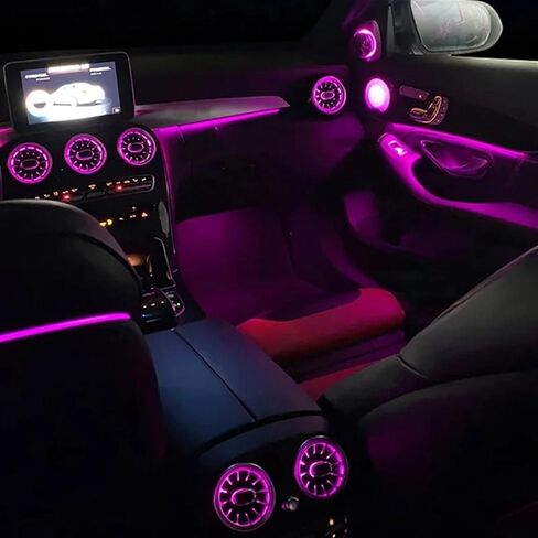 فتحات السيارة الضوء المحيط LED مجموعة مخرج الهواء الخلفي للسيارة لبنز S-Class W222 S320 S350 S400 S450 S500 S560 S680 2018-2020 in Saudi Arabia