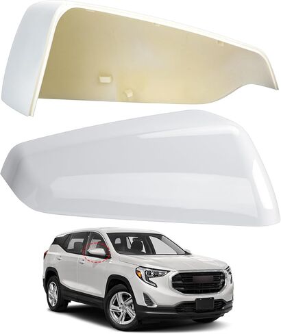 Passenger Side Mirror Cover Replacement for Chevrolet Equinox 2018 2019 2020 2021 2022 2023, for GMC Terrain 2018-2023 - Right Side Mirror Covers, Rear View Mirrors Cap Accessories White in Saudi Arabia