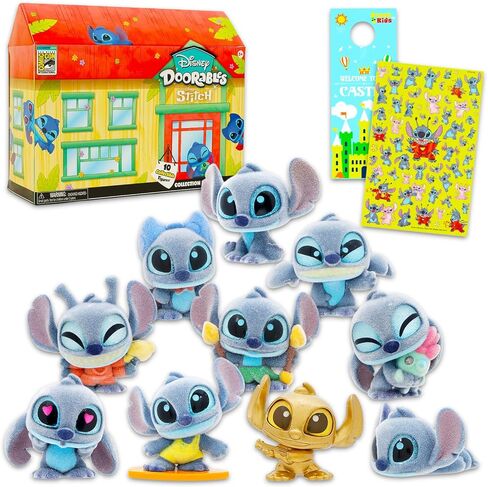 Stitch Doorables Collection Peek Set - Bundle with 2024 SDCC Exclusive 8 Doorables Mini Figures Plus Stickers, More | Disney Stitch Mini Figures Comic Con Collectible Set in Saudi Arabia