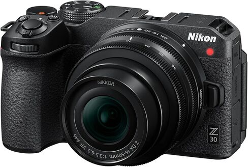 Nikon Z 30 Mirrorless Camera 4K DX Body 1737 Bundle Including Deco Gear Photography Sling Backpack + LED Light + 64GB High Speed Card + Compact Grip/Tripod + Software Kit and Accessories in Saudi Arabia