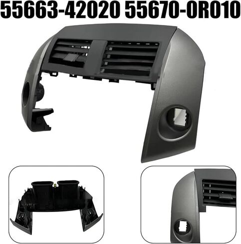 Car Vents 1pcs Black Abs Center AC Vents + Trim Bezels for 2006-2012 Car 55663-42020 in Saudi Arabia