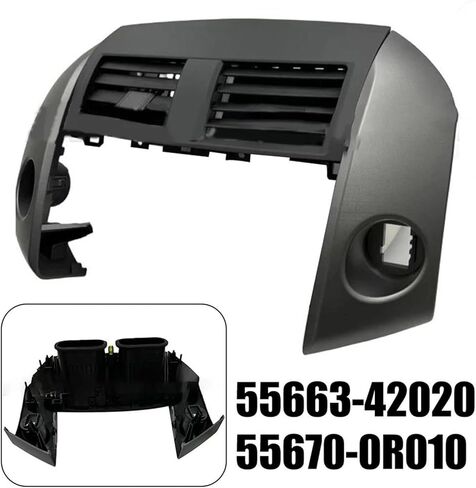 Car Vents 1pcs Black Abs Center AC Vents + Trim Bezels for 2006-2012 Car 55663-42020 in Saudi Arabia