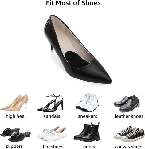 Metatarsal Pads Women, Ball of Foot Cushions for Women, Forefoot Pads Stop Feet from Sliding Forward, High Heel Comfort Cushion Inserts Pads, Non-Slip Foot Pad, Resuse and Washable（4 Pairs in Kuwait