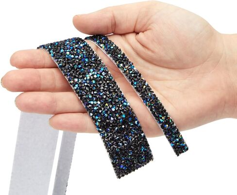 Bright Creations Gold Adhesive Rhinestone Tape - 7 Rolls, 0.4-1.2 in, Gold - Peel & Stick Adhesive Rhinestone Strips for Crafts & Home Decor in Saudi Arabia