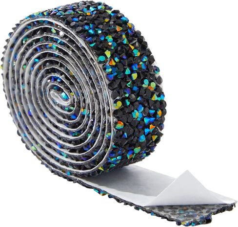 Bright Creations Gold Adhesive Rhinestone Tape - 7 Rolls, 0.4-1.2 in, Gold - Peel & Stick Adhesive Rhinestone Strips for Crafts & Home Decor in Saudi Arabia