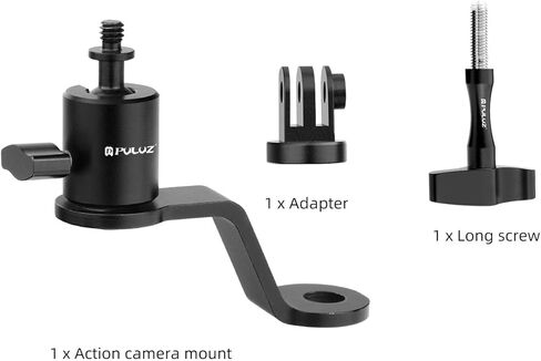 PULUZ Motorcycle Windshield Mount Clip for GoPro Hero12 Black 11 10/ DJI Osmo Action 4 Pocket 3 2 1/ Insta360 X4 X3 ONE X2 Ace Pro and Other Action Cameras Motorcycle Windshield Mounting Bracket in Saudi Arabia