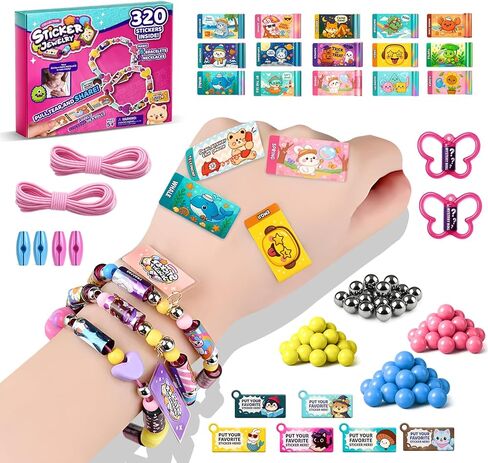 Kids Sticker Bracelet | Wearable & Shareable Toy | Includes 80 Mini Stickers + 2 Mystery Rolls | Over 1000 Designs in Saudi Arabia