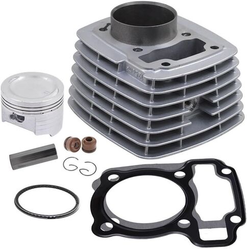 مجموعة اسطوانات الدراجة النارية حشية حلقة المكبس لأجزاء Hond CG CGX125 GL125 GLH125 ACE125 ACE CGX GL GLH 125 CGX125SHC/D/E/F CGX125WHF (أسود) in Saudi Arabia