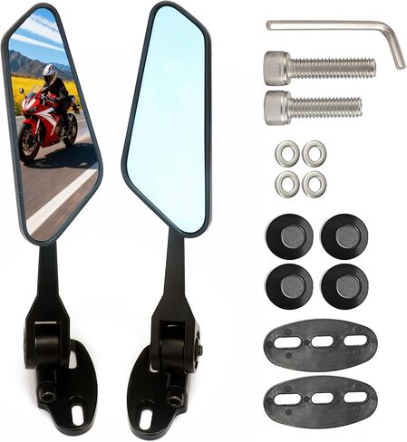 دراجة نارية مرايا الجناح قابل للتعديل مرآة الرؤية الخلفية ل CBR1000RR CBR250RR CBR600RR النينجا 250 300 400 400R 650 ZX-10R ZX-14 هدية تعديل المرايا الجانبية القابلة للطي in Kuwait