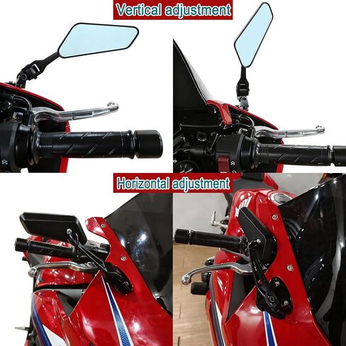دراجة نارية مرايا الجناح قابل للتعديل مرآة الرؤية الخلفية ل CBR1000RR CBR250RR CBR600RR النينجا 250 300 400 400R 650 ZX-10R ZX-14 هدية تعديل المرايا الجانبية القابلة للطي in Kuwait