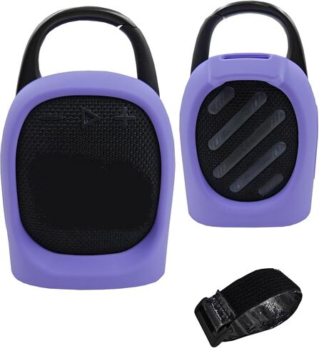 حافظة غطاء من السيليكون متوافقة مع مكبر صوت بلوتوث محمول JBL Clip 5، حافظة واقية لمكبر صوت بلوتوث JBL Clip 5 (الجراب فقط) (أرجواني) in Kuwait