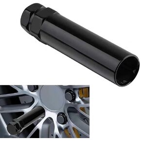 6 Spline Lug Nut Socket, Non-slip Lug Nut and Bolt Removal Tool, Alloy Rust Resistant Wheel Locking Socket Tool, Universal Modification for 13/16" & 7/8" Hex Wrench (Black) in Saudi Arabia