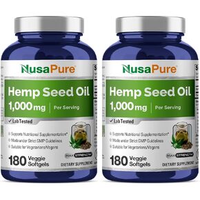 Hemp Oil Capsules | 90,000 mg Per Bottle | 180 Veggie Softgels | Max Potency | Non-GMO, Gluten Free in Saudi Arabia