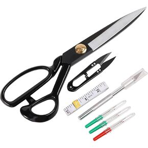 Professional Fabric Scissors, 9 inch Tailor Scissor Heavy Duty - Multi-Purpose Sewing Scissors for Leather Cutting Industrial Sharp Shears Home Office Arts Dressmakers in Saudi Arabia