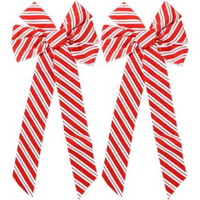 Set of 2 Candy Cane Style Bow - Holiday Season - 20 Inches Long! in Saudi Arabia