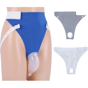 Urine Collection Bag Condom Catheters for Men Reusable Portable Silicone Urinal with 2 Urine Catheter Bags (Elderly Men-Blue) in Kuwait