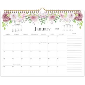 2026 Wall Calendar, Tempomind Calendar 2026, 18 Month Wall Calendar January 2026 to June 2027, 14" x 10.5" Aesthetic Hanging Calendar for Home Office School, Floral in Saudi Arabia