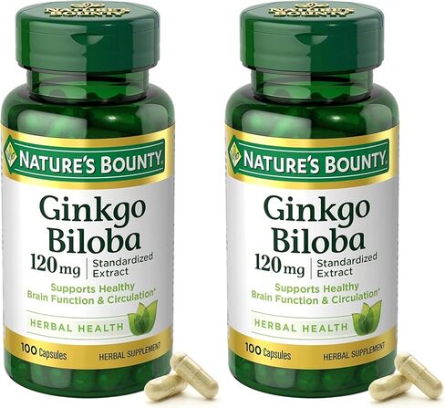 Nature's Bounty Ginkgo Biloba 120mg, 100 Capsules (Pack of 4) in Kuwait