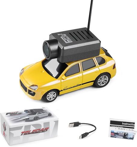 WLtoys Mini RC Car, 1:64 Scale FPV RC Drift Car with 720P HD Camera, 2.4GHz WiFi App Control with Gyro Mini Racing Toys for Teens and Adults (Yellow) in Kuwait