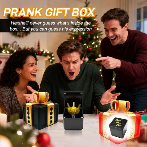 The Annoying Present, Annoying Gift Box with Screws, Take Apart Box to Get Gift, Funny Prank Gag Gift for Christmas (Red) in Saudi Arabia