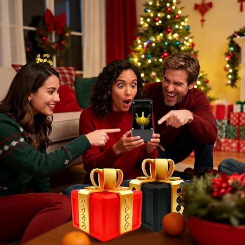 The Annoying Present, Annoying Gift Box with Screws, Take Apart Box to Get Gift, Funny Prank Gag Gift for Christmas (Red) in Saudi Arabia