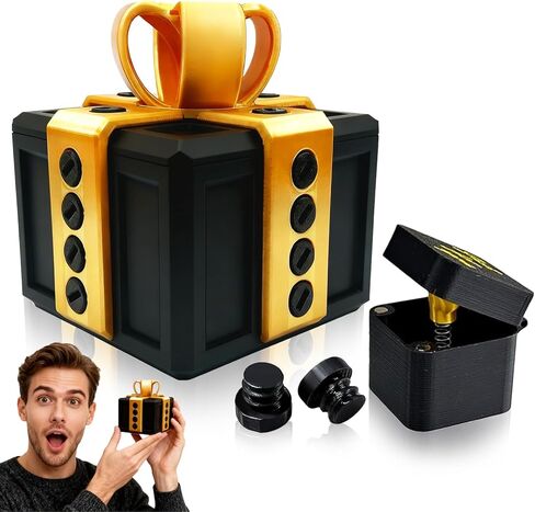 The Annoying Present, Annoying Gift Box with Screws, Take Apart Box to Get Gift, Funny Prank Gag Gift for Christmas (Red) in Saudi Arabia