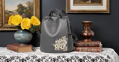 Genuine Leather Backpack Purse for Women: Anti-Theft RFID Designer Leather Handbags - Elegant Ladies Shoulder Bags Travel Backpack Black in Kuwait