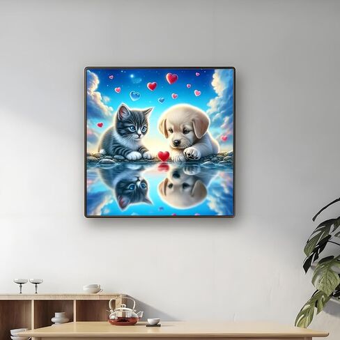 shouruihua الماس الفن عدة المشهد الجبلي، مجموعات الرسم الماس للبالغين جبال المقصورة المياه، DIY كامل جولة الحفر الماس النقاط مع الغابات المناظر الطبيعية جوهرة الفنون لديكور جدار المنزل 16x12 بوصة in Saudi Arabia