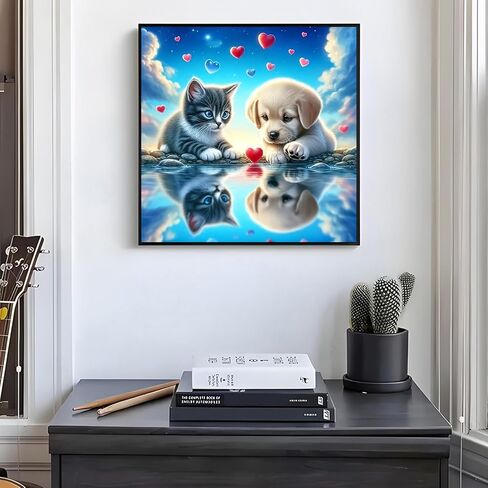 shouruihua الماس الفن عدة المشهد الجبلي، مجموعات الرسم الماس للبالغين جبال المقصورة المياه، DIY كامل جولة الحفر الماس النقاط مع الغابات المناظر الطبيعية جوهرة الفنون لديكور جدار المنزل 16x12 بوصة in Saudi Arabia