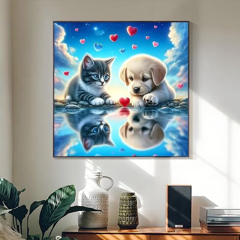 shouruihua الماس الفن عدة المشهد الجبلي، مجموعات الرسم الماس للبالغين جبال المقصورة المياه، DIY كامل جولة الحفر الماس النقاط مع الغابات المناظر الطبيعية جوهرة الفنون لديكور جدار المنزل 16x12 بوصة in Saudi Arabia