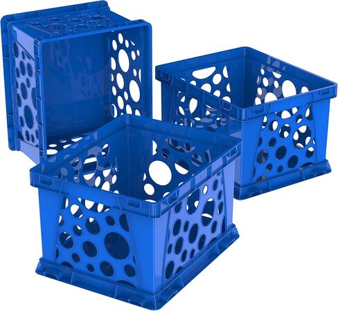 Storex Premium File Crate with Molded Handles – Letter and Legal Document and Folder Storage, Purple/White 3-Pack (61754C03C) in Saudi Arabia