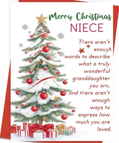 OJsensai Merry Christmas Card for Mom, Sweet Mom Christmas Card Gift from Daughter Son, Xmas Cards Gift with Love and Appreciation in Saudi Arabia