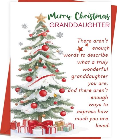 OJsensai Merry Christmas Card for Mom, Sweet Mom Christmas Card Gift from Daughter Son, Xmas Cards Gift with Love and Appreciation in Saudi Arabia